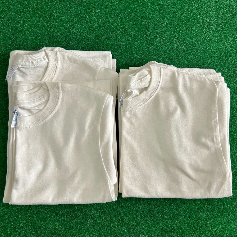 NWOT Gildan Kids' bundle of 8 White Cotton Tees